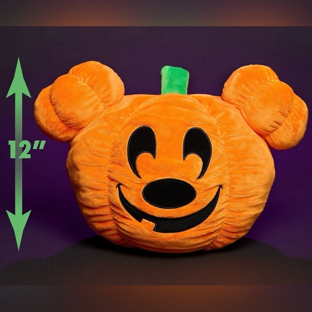 Disney Mickey Mouse Halloween Pumpkin Head Plush, 12" Large Stuffed Animal,NWT - Picture 2 of 4